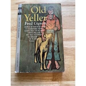 Old Yeller Fred Gipson 1962 Pocket Books 9th‎ Printing Paperback